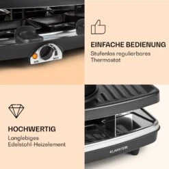 Entrecote 2-in-1 Raclettegrill & Fondue Naturstein 1100W 8 Personen -Geschäft Für Haushalts- Und Küchenbedarf 10022268 de 0004 logo