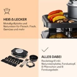 Entrecote 2-in-1 Raclettegrill & Fondue Naturstein 1100W 8 Personen -Geschäft Für Haushalts- Und Küchenbedarf 10022268 de 0005 logo
