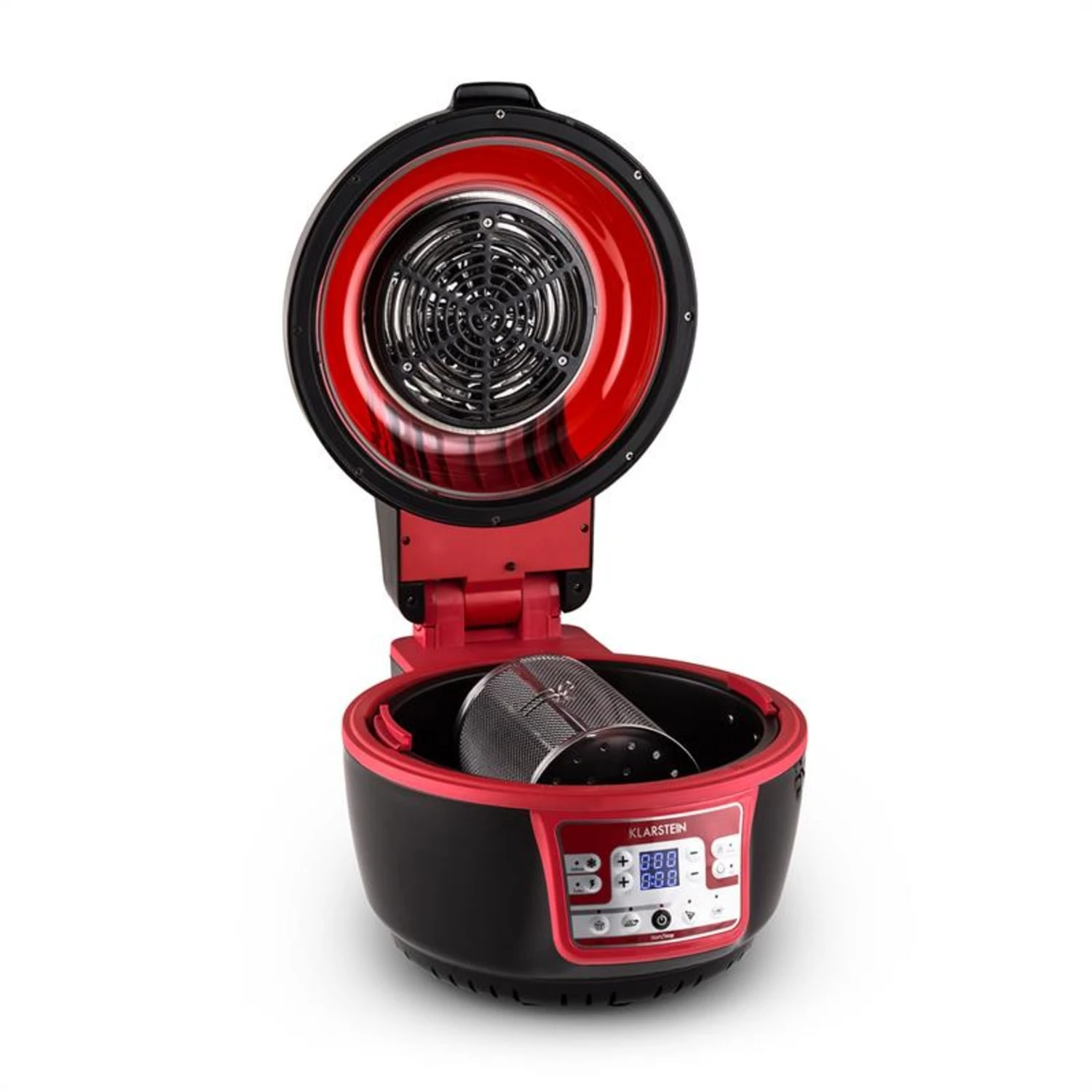 VitAir Turbo Heißluftfritteuse Rot-schwarz 1400W Grillen Backen 9l 3 VitAir Turbo Heißluftfritteuse Rot-schwarz 1400W Grillen Backen 9l – Bild 2