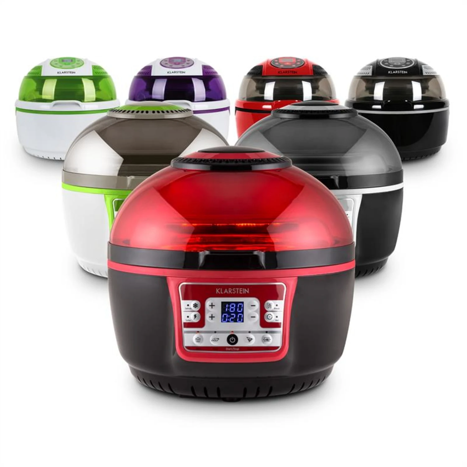 VitAir Turbo Heißluftfritteuse Rot-schwarz 1400W Grillen Backen 9l 12 VitAir Turbo Heißluftfritteuse Rot-schwarz 1400W Grillen Backen 9l – Bild 11