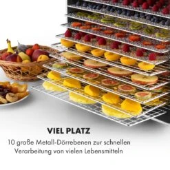Fruit Jerky Steel 10 Dörrautomat 10 Etagen 1000 W Fläche: 1,5 M² Timer -Geschäft Für Haushalts- Und Küchenbedarf 10028437 de 0004 logo