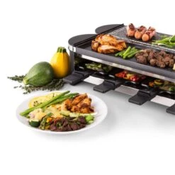 Tenderloin 50/50 Raclette-Grill 1200W 8 Personen Naturstein & Grill -Geschäft Für Haushalts- Und Küchenbedarf 10028578 yy 0006 logo 06 Klarstein Tenderloin Raclette Grill