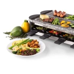 Tenderloin 100 Raclette-Grill 1200 W (2x600W) 8 Personen 2x Naturstein -Geschäft Für Haushalts- Und Küchenbedarf 10028579 yy 0006 logo 06 Klarstein Tenderloin Raclette Grill