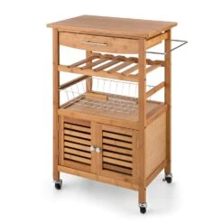 Louisiana Servierwagen Küchenwagen 5 Etagen Holz Handtuchhalter Mobil -Geschäft Für Haushalts- Und Küchenbedarf 10028589 uk 0005 titel