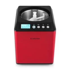 Vanilla Sky Eiscreme-Maschine Kompressor 2l 180W Edelstahl Rot -Geschäft Für Haushalts- Und Küchenbedarf 10028874 yy 0005 front Klarstein Vanilla Sky Eismaschine