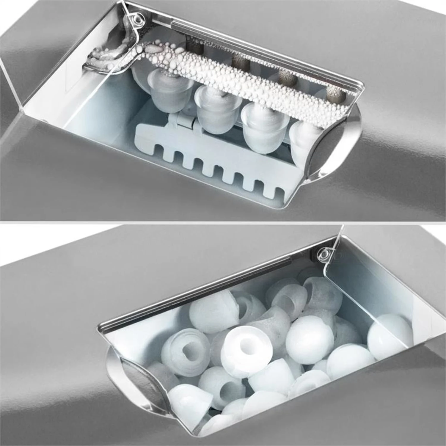 Ice Volcano 2G Eismaschine LED 12kg Je 24h 2l 6-12min Silber – Bild 8