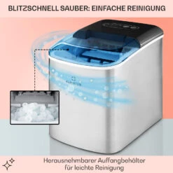 On-The-Rocks Eismaschine LED | 12kg Je 24h | 2.1l | Edelstahl Schwarz -Geschäft Für Haushalts- Und Küchenbedarf 10031372 de 0005 usp