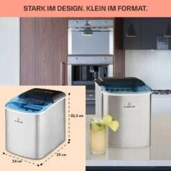 On-The-Rocks Eismaschine LED | 12kg Je 24h | 2.1l | Edelstahl Schwarz -Geschäft Für Haushalts- Und Küchenbedarf 10031372 de 0006 usp