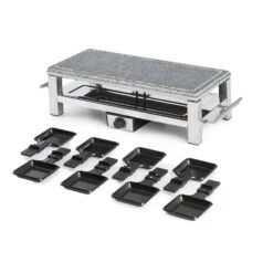 Schmelzlette Raclette 1500W Naturstein-Platte Edelstahlgehäuse -Geschäft Für Haushalts- Und Küchenbedarf 10032028 yy 0004 detail Klarstein Schmelzlette Raclette 1500W Edelstahl