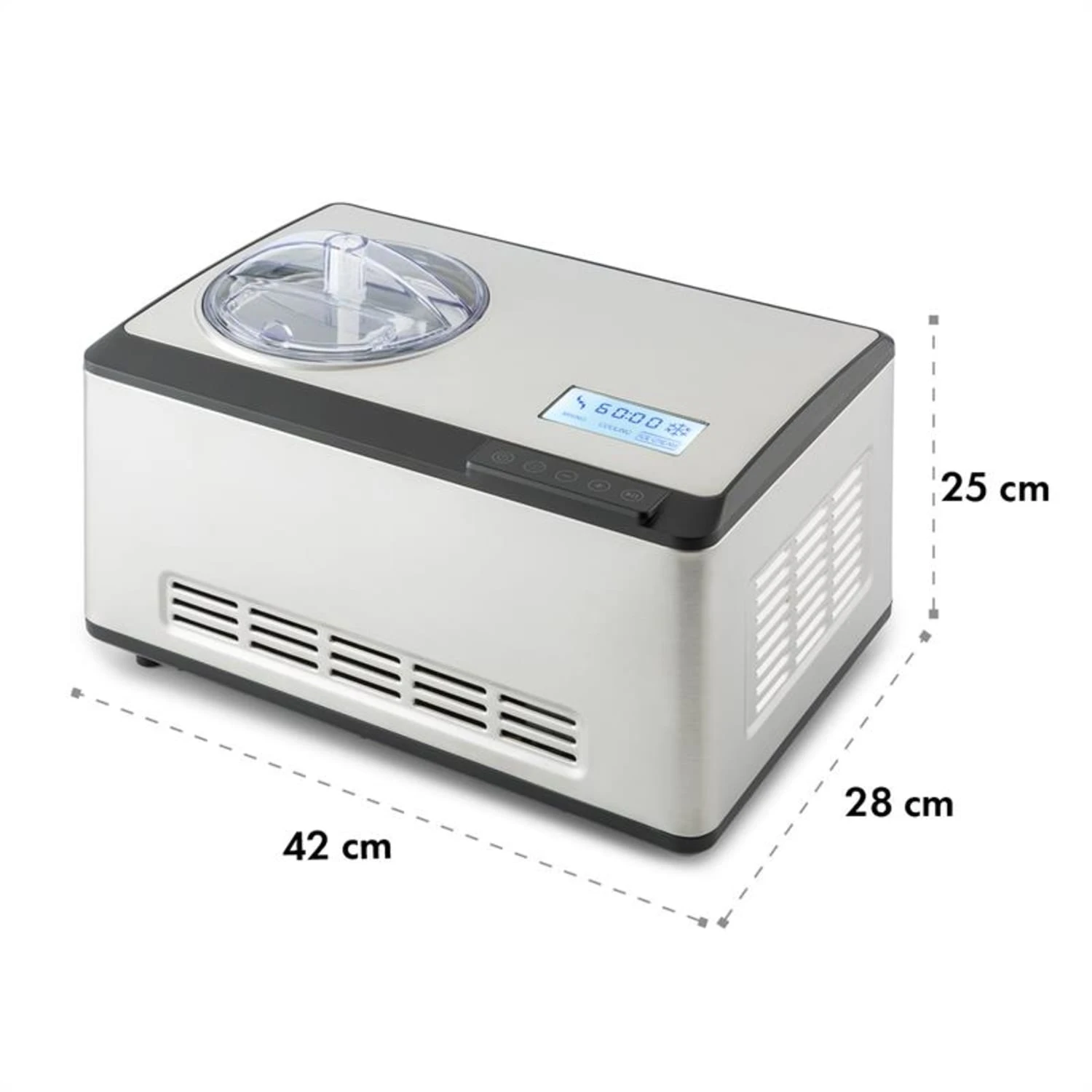 Dolce Bacio Eiscremebereiter Kompressor 2l LCD-Display Touch Edelstahl 12 Dolce Bacio Eiscremebereiter Kompressor 2l LCD-Display Touch Edelstahl – Bild 10