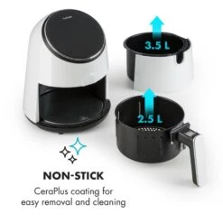 AirVital Heißluftfritteuse 1300W 2,5l CeraPlus-Antihaft Touch Weiß -Geschäft Für Haushalts- Und Küchenbedarf 10032331 yy 0006 logo Klarstein AirVital Heissluftfritteuse 1300W weiss