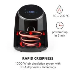 AirVital Heißluftfritteuse 1300W 2,5l CeraPlus-Antihaft Touch Schwarz 13 AirVital Heißluftfritteuse 1300W 2,5l CeraPlus-Antihaft Touch Schwarz -Geschäft Für Haushalts- Und Küchenbedarf 10032332 yy 0004 logo Klarstein AirVital Heissluftfritteuse 1300W schwarz reedit