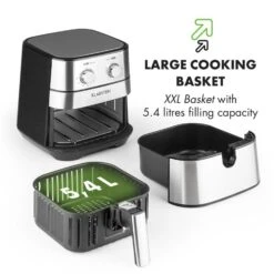 AeroVital Heißluftfritteuse 1700W 5,4 Liter Timer Edelstahl Silber -Geschäft Für Haushalts- Und Küchenbedarf 10032848 yy 0009 logo Klarstein AeroVital Heissluftfritteuse silber reedit