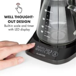 Craft Coffee Waage Timer Glaskanne Filteraufsatz 600ml Schwarz/weiß -Geschäft Für Haushalts- Und Küchenbedarf 10033182 yy 0005 logo Klarstein craft coffee Waage Kaffeebereiter schwarz weiss