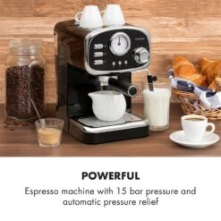 Espressionata Gusto Espressomaschine 1100W 15 Bar Druck Schwarz -Geschäft Für Haushalts- Und Küchenbedarf 10033209 yy 0002 logo Klarstein Espressionata Gusto Espressomaschine