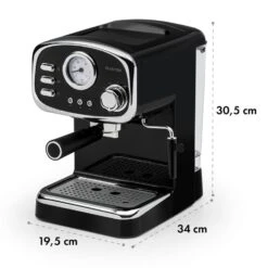 Espressionata Gusto Espressomaschine 1100W 15 Bar Druck Schwarz -Geschäft Für Haushalts- Und Küchenbedarf 10033209 yy 0009 logo Klarstein Espressionata Gusto Espressomaschine
