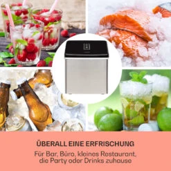 Clearcube Eiswürfelmaschine Klareis 13kg/24h Edelstahl Schwarz -Geschäft Für Haushalts- Und Küchenbedarf 10033350 de 0003 usp