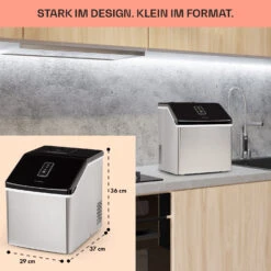 Clearcube Eiswürfelmaschine Klareis 13kg/24h Edelstahl Schwarz -Geschäft Für Haushalts- Und Küchenbedarf 10033350 de 0006 usp