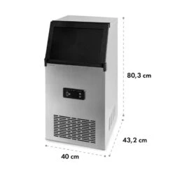 Glacial XL Profi-Eiswürfelmaschine 38kg/d 15l LED Edelstahl Schwarz -Geschäft Für Haushalts- Und Küchenbedarf 10033442 yy 0009 logo Klarstein Glacial XL Profi Eiswuerfelmaschine 15 L