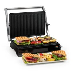 Buffalo Kontaktgrill Paninimaker 2000W Edelstahl Silber/schwarz