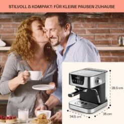 Arabica Espressomaschine 1050W 15 Bar 1,5l Touch-Bedienfeld Edelstahl -Geschäft Für Haushalts- Und Küchenbedarf 10033729 de 0005 usp