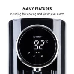 Hot Spring Plus Heißwasserspender 5l Edelstahl-Wassertank 45-95 °C -Geschäft Für Haushalts- Und Küchenbedarf 10033753 yy 0007 logo Klarstein Hot Spring Heisswasserspender schwarz