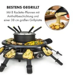 Fonduelette Raclette Und Fondue 1350W 1 Liter 38 Cm Ø Für 8 Personen -Geschäft Für Haushalts- Und Küchenbedarf 10034138 de 0003 logo