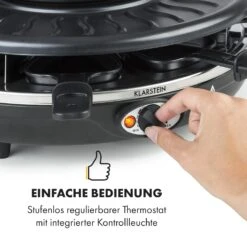 Fonduelette Raclette Und Fondue 1350W 1 Liter 38 Cm Ø Für 8 Personen -Geschäft Für Haushalts- Und Küchenbedarf 10034138 de 0004 logo