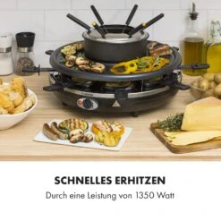 Fonduelette Raclette Und Fondue 1350W 1 Liter 38 Cm Ø Für 8 Personen -Geschäft Für Haushalts- Und Küchenbedarf 10034138 de 0005 logo