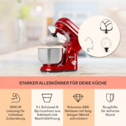 Bella Elegance Küchenmaschine 2000 W 2,7 PS 5,2 Ltr Edelstahl BPA-frei -Geschäft Für Haushalts- Und Küchenbedarf 10034364 de 0003 usp