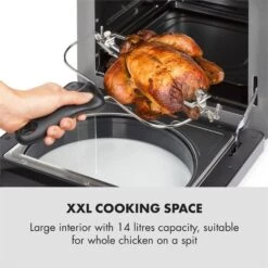 AeroVital Easy Touch Heißluftfritteuse 1700W 14l Timer 16 Programme Metallic / Schwarz -Geschäft Für Haushalts- Und Küchenbedarf 10034451 yy 0004 logo Klarstein AeroVital easy touch Heissluftfritteuse