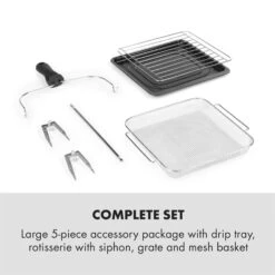 AeroVital Easy Touch Heißluftfritteuse 1700W 14l Timer 16 Programme Metallic / Schwarz -Geschäft Für Haushalts- Und Küchenbedarf 10034451 yy 0007 logo Klarstein AeroVital easy touch Heissluftfritteuse