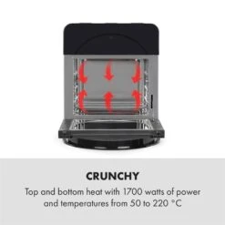 AeroVital Easy Touch Heißluftfritteuse 1700W 14l Timer 16 Programme Schwarz -Geschäft Für Haushalts- Und Küchenbedarf 10034452 yy 0003 logo Klarstein AeroVital easy touch Fritteuse schwarz