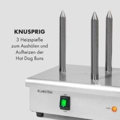 Wurstfabrik 600 Hot Dog Maker 600W 3 Spieße 5L 30-100°C Glas Edelstahl -Geschäft Für Haushalts- Und Küchenbedarf 10034454 de 0005 logo
