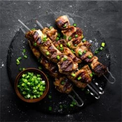 AeroVital Fry Kebab-Set | Zubehör | Edelstahl | 8 Spieße | Silber -Geschäft Für Haushalts- Und Küchenbedarf 10034577 yy 0003 ambient Klarstein AeroVital Fry Kebab Set