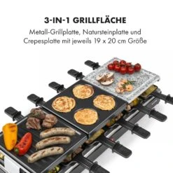 Fonduelette XL 3-in-1 Raclettegrill Fondue Naturstein 1650W 12 Pers -Geschäft Für Haushalts- Und Küchenbedarf 10035220 de 0003 logo