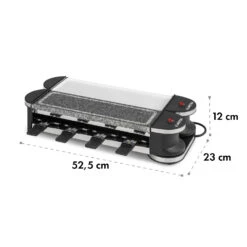 Tenderloin 50/50 Raclette-Grill 1200W 8 Personen Natursteinplatte Metallgrillplatte -Geschäft Für Haushalts- Und Küchenbedarf 10035260 yy 0008 logo Klarstein Tenderloin 50 50 Raclettegrill weiss