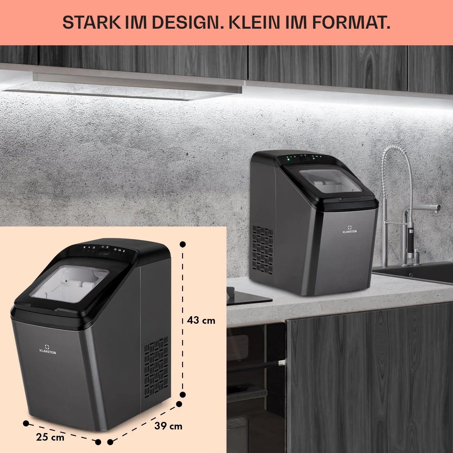 Partytime Eiswürfelmaschine Klareis 15kg/24h Edelstahl 8 Partytime Eiswürfelmaschine Klareis 15kg/24h Edelstahl – Bild 6