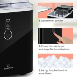 Chillout Eiswürfelmaschine Bulleteis 12kg/24h Wassertank: 1,5 L -Geschäft Für Haushalts- Und Küchenbedarf 10035320 de 0004 usp