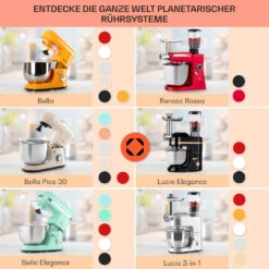 Bella Elegance Küchenmaschine 2000W 2,7PS 5,2 Ltr Edelstahl BPA-frei -Geschäft Für Haushalts- Und Küchenbedarf 10035520 de 0007 usp