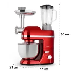 Lucia Elegance Küchenmaschine Mixer Fleischwolf 2000W BPA-frei -Geschäft Für Haushalts- Und Küchenbedarf 10035641 yy 0009 logo Klarstein Lucia Elegance Kuechenmaschine rot