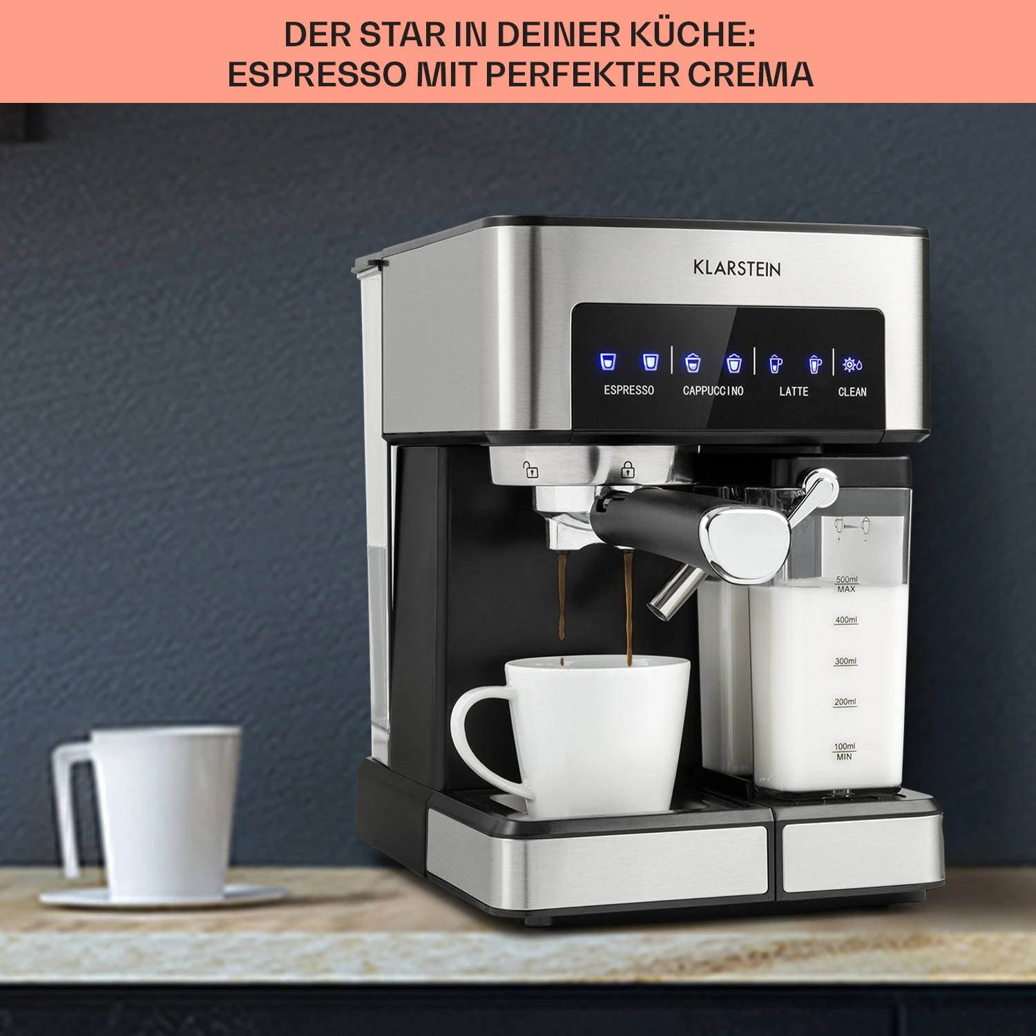 Arabica Comfort Espressomaschine 1350W 20 Bar 1,8l Touch-Bedienfeld 6 Arabica Comfort Espressomaschine 1350W 20 Bar 1,8l Touch-Bedienfeld – Bild 4