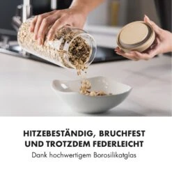 Glaswerk Lovage Vorratsgläser 1,1 L 3er Set Borosilikatglas Akazienholzdeckel Silikon -Geschäft Für Haushalts- Und Küchenbedarf 10036356 de 0003 logo