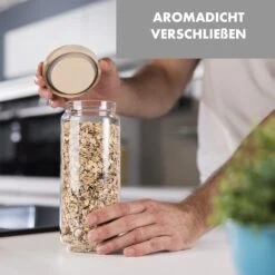 Glaswerk Lovage Vorratsgläser 1,1 L 3er Set Borosilikatglas Akazienholzdeckel Silikon -Geschäft Für Haushalts- Und Küchenbedarf 10036356 de 0004 logo