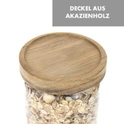 Glaswerk Lovage Vorratsgläser 1,1 L 3er Set Borosilikatglas Akazienholzdeckel Silikon -Geschäft Für Haushalts- Und Küchenbedarf 10036356 de 0005 logo