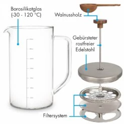 Glaswerk Ristretto French Press 0,35 Liter Borosilikatglas Edelstahl Walnussholz -Geschäft Für Haushalts- Und Küchenbedarf 10036360 de 0005 logo