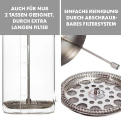 Glaswerk Ristretto French Press 1 Liter Borosilikatglas Edelstahl Walnussholz -Geschäft Für Haushalts- Und Küchenbedarf 10036368 de 0006 logo