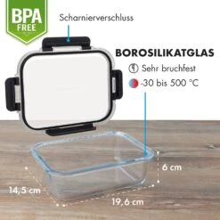Jardine Frischhaltedosen 3er Set 1040 Ml Borosilikatglas Deckel -Geschäft Für Haushalts- Und Küchenbedarf 10036371 de 0007 logo