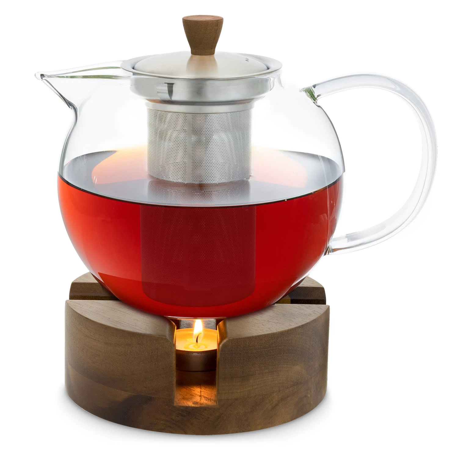 Glaswerk Sencha Design-Teekanne Mit Glaswerk Oolong Holz-Stövchen 1,3 L Siebeinsatz 3 Glaswerk Sencha Design-Teekanne Mit Glaswerk Oolong Holz-Stövchen 1,3 L Siebeinsatz