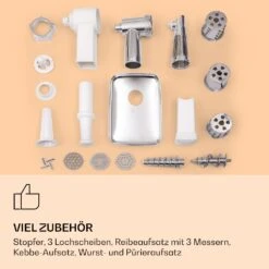 Mighty Mince Elektrischer Fleischwolf 500 - 1361 Watt 3 Lochscheiben -Geschäft Für Haushalts- Und Küchenbedarf 10036478 de 0007 logo